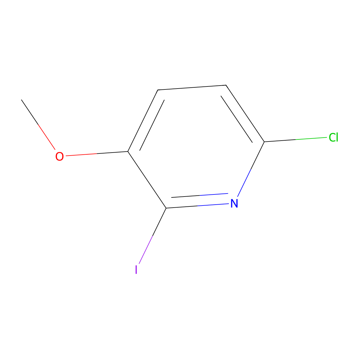 6-Chloro-2-iodo-3-methoxypyridine molecular structure, CAS 1256790-05-2