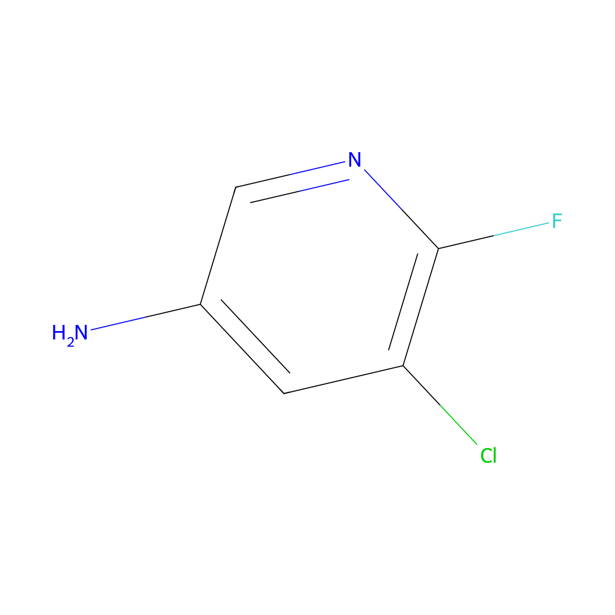 5-Chloro-6-fluoropyridin-3-amine molecular structure, CAS 1256790-26-7