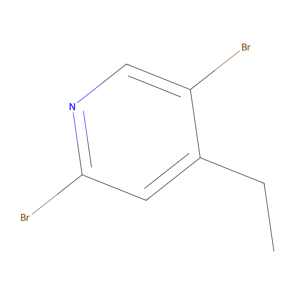 2,5-Dibromo-4-ethylpyridine molecular structure, CAS 1256790-29-0