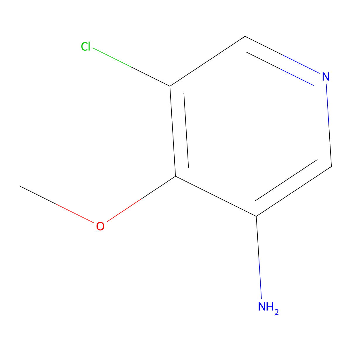 5-Chloro-4-methoxypyridin-3-amine molecular structure, CAS 1256790-34-7