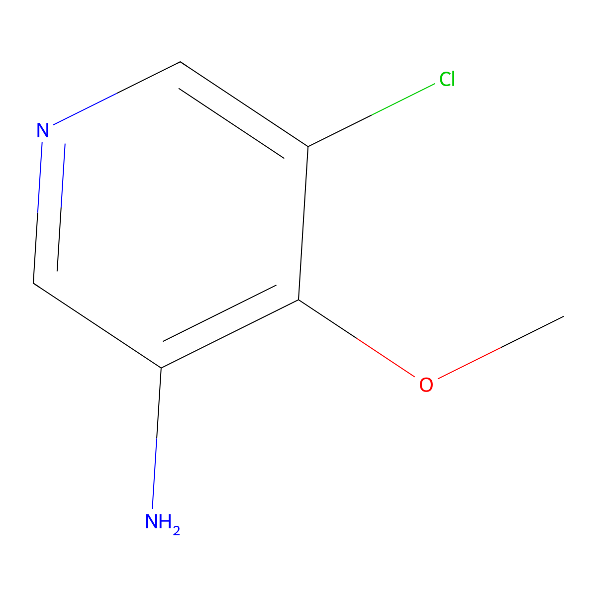 5-Chloro-4-methoxypyridin-3-amine molecular structure, CAS 1256790-34-7