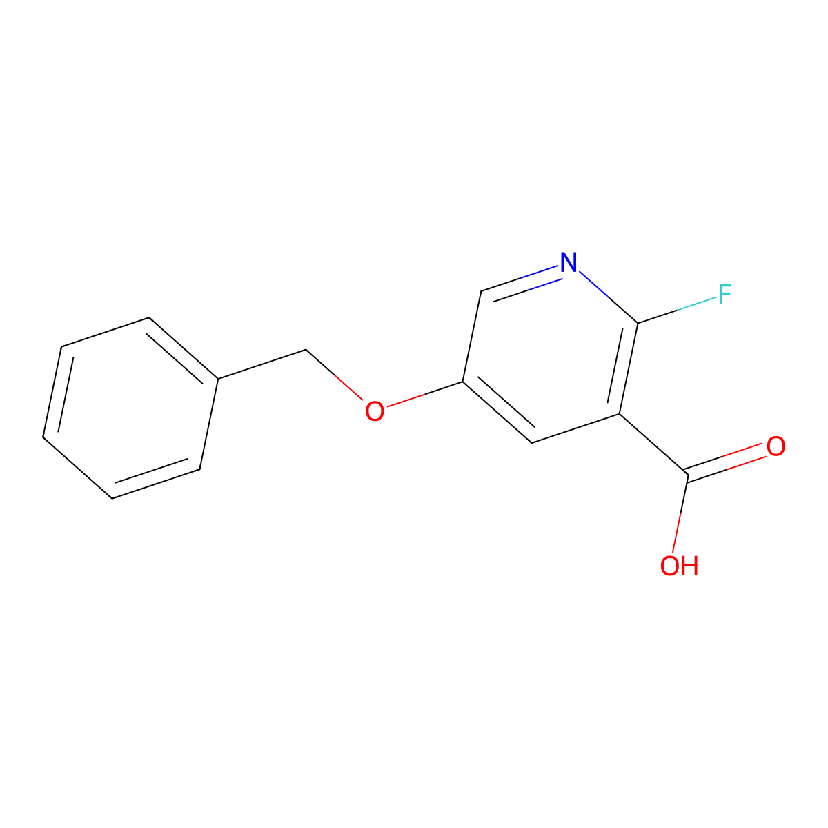5-(Benzyloxy)-2-fluoronicotinic acid molecular structure, CAS 1256790-37-0