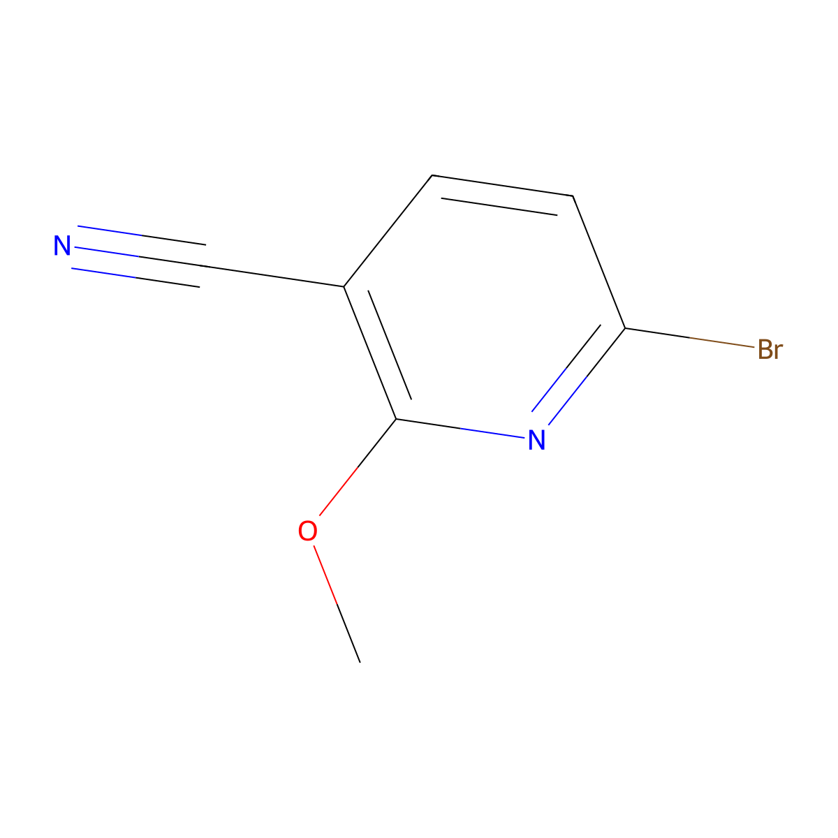 6-Bromo-2-methoxynicotinonitrile molecular structure, CAS 1256790-45-0