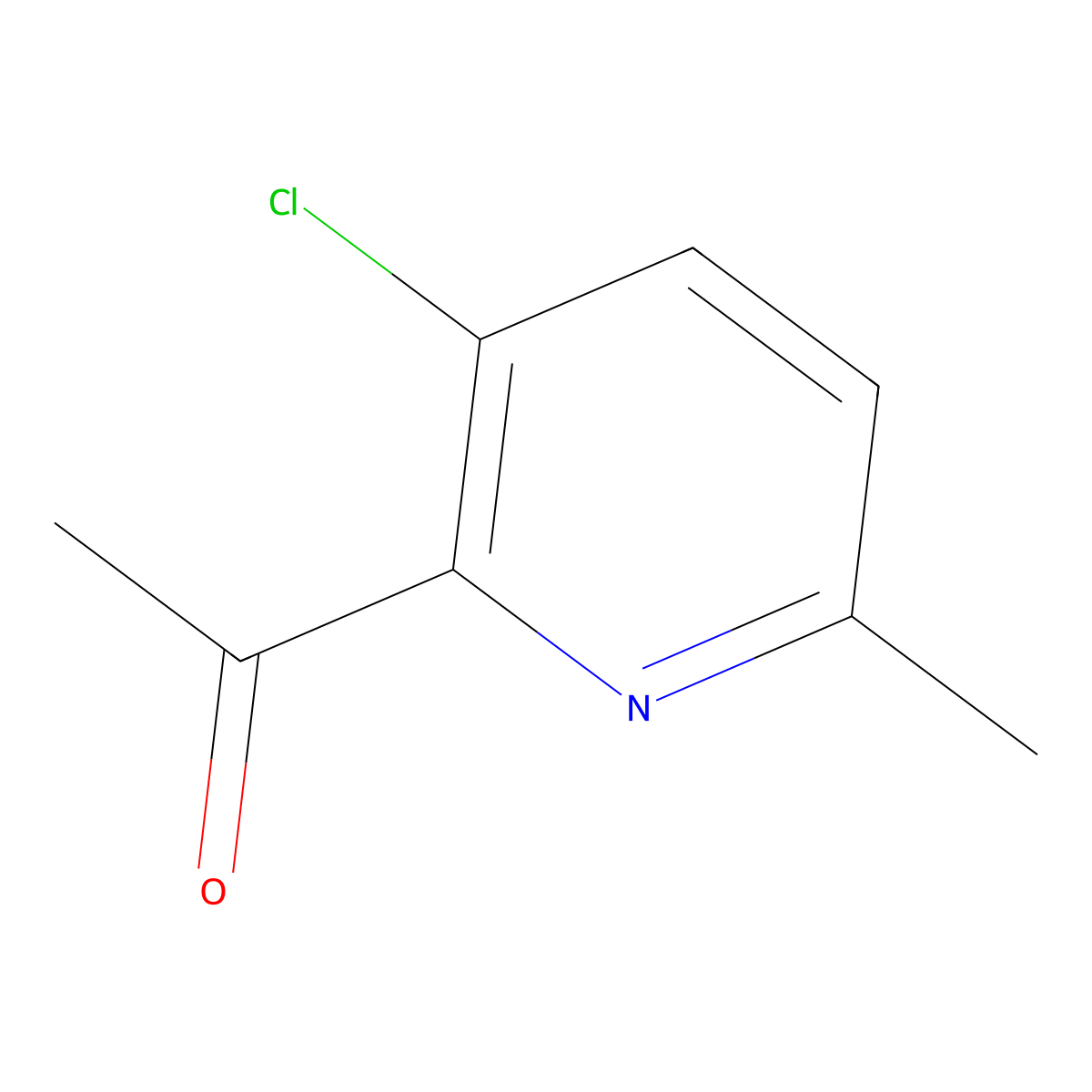 1-(3-Chloro-6-methylpyridin-2-yl)ethanone molecular structure, CAS 1256790-48-3