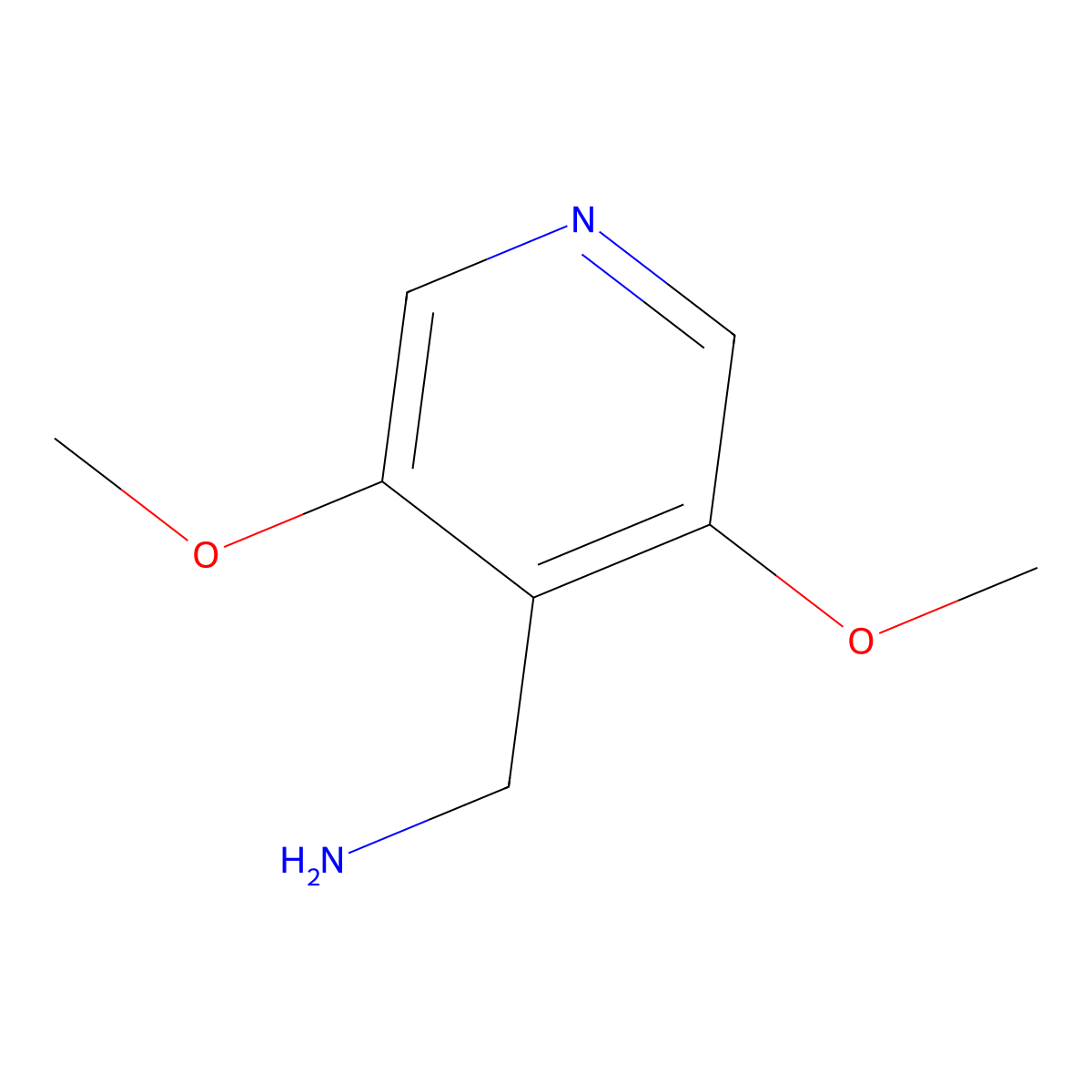 (3,5-Dimethoxypyridin-4-yl)methanamine molecular structure, CAS 1256790-63-2
