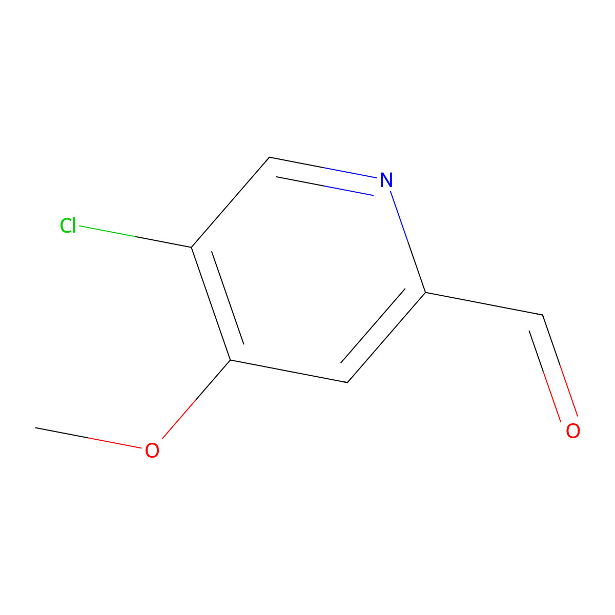 5-Chloro-4-methoxypicolinaldehyde molecular structure, CAS 1256790-77-8