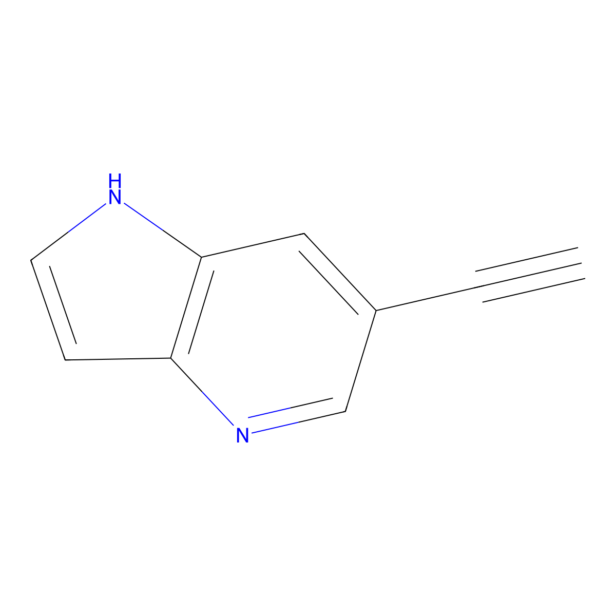 6-ethynyl-1H-pyrrolo[3,2-b]pyridine molecular structure, CAS 1256790-91-6