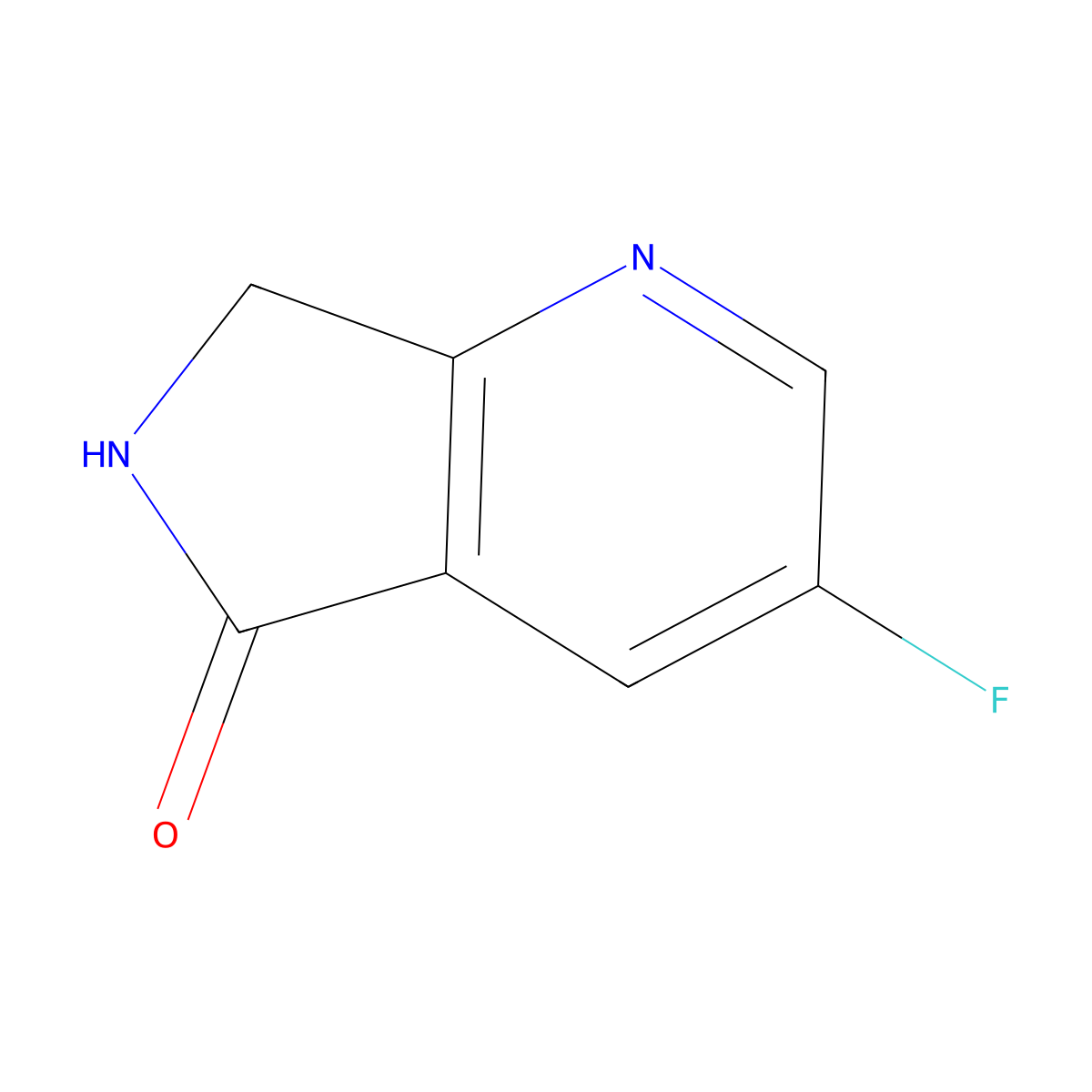 3-fluoro-6,7-dihydro-5H-pyrrolo[3,4-b]pyridin-5-one molecular structure, CAS 1256790-95-0