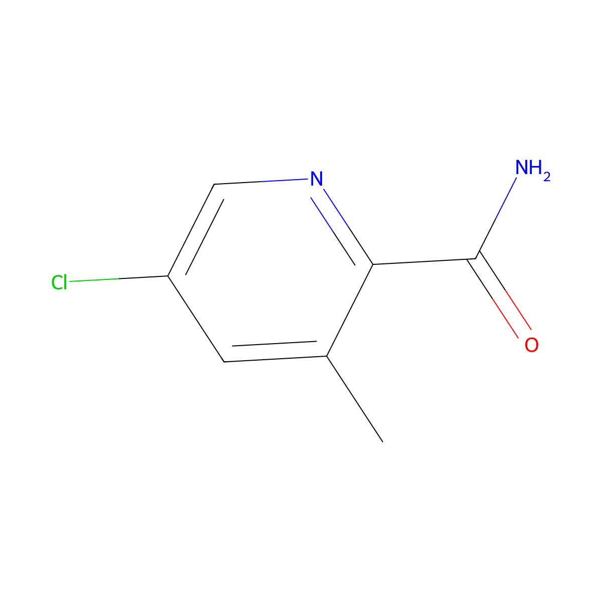 5-Chloro-3-methylpicolinamide molecular structure, CAS 1256790-98-3