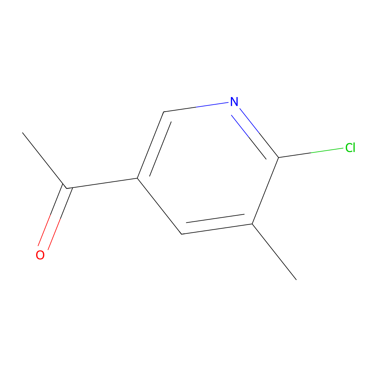 1-(6-Chloro-5-methylpyridin-3-yl)ethanone molecular structure, CAS 1256791-13-5