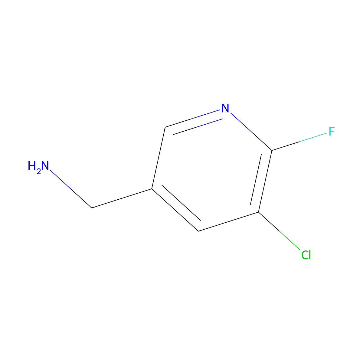 (5-Chloro-6-fluoropyridin-3-YL)methanamine molecular structure, CAS 1256791-20-4