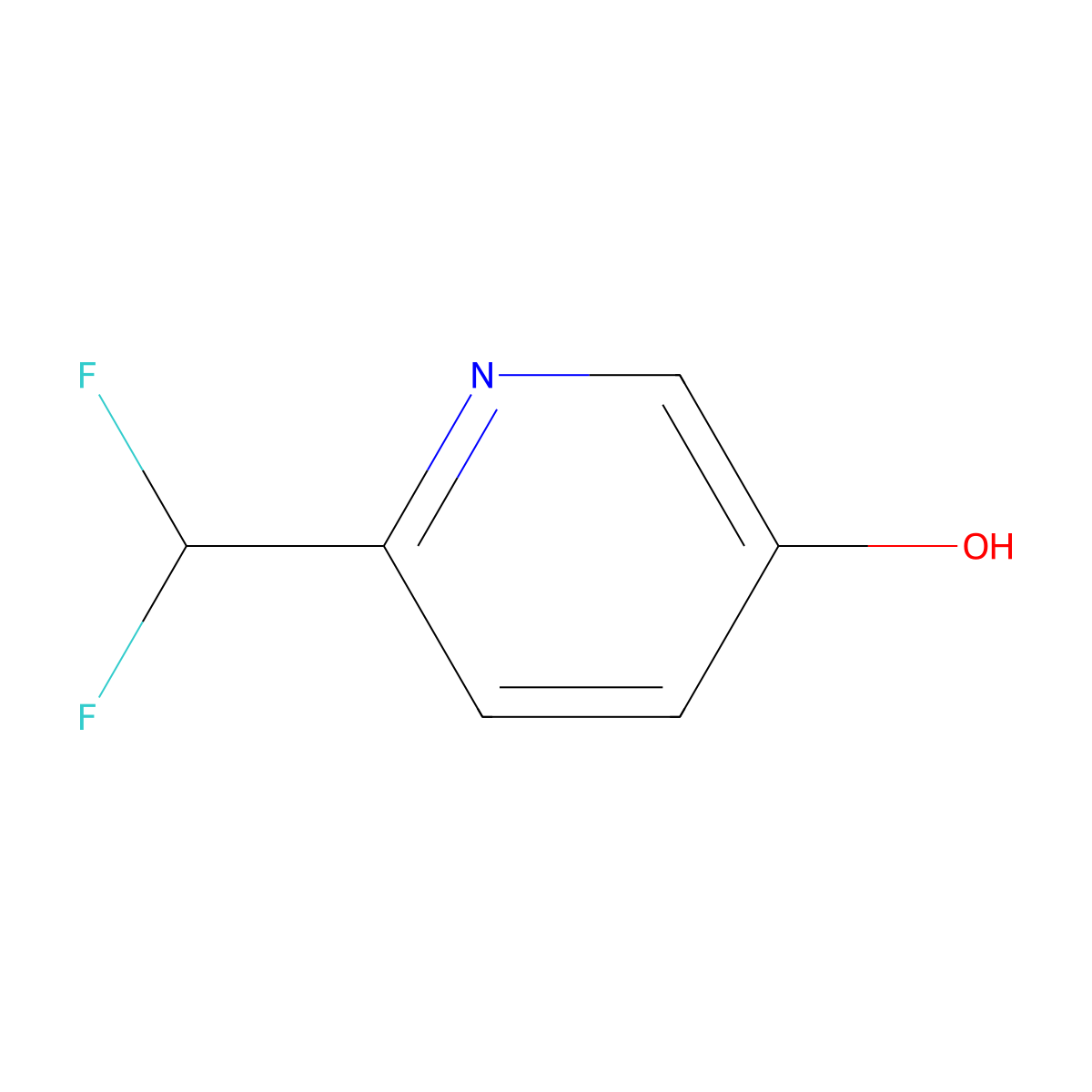 6-(Difluoromethyl)pyridin-3-ol molecular structure, CAS 1256791-37-3