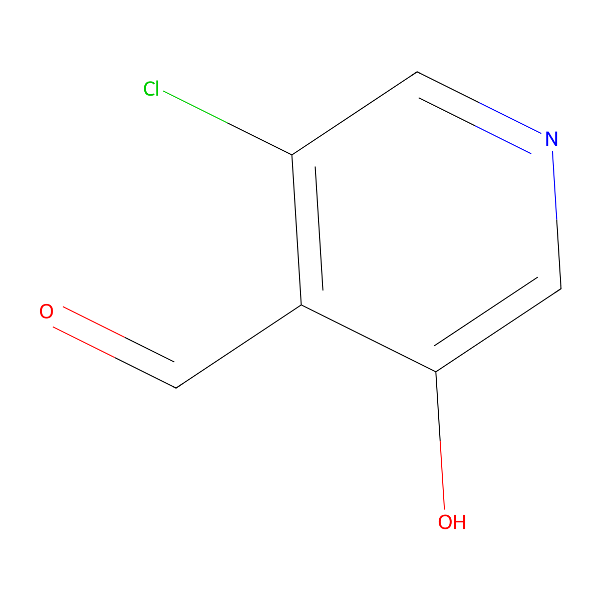 3-Chloro-5-hydroxyisonicotinaldehyde molecular structure, CAS 1256791-44-2