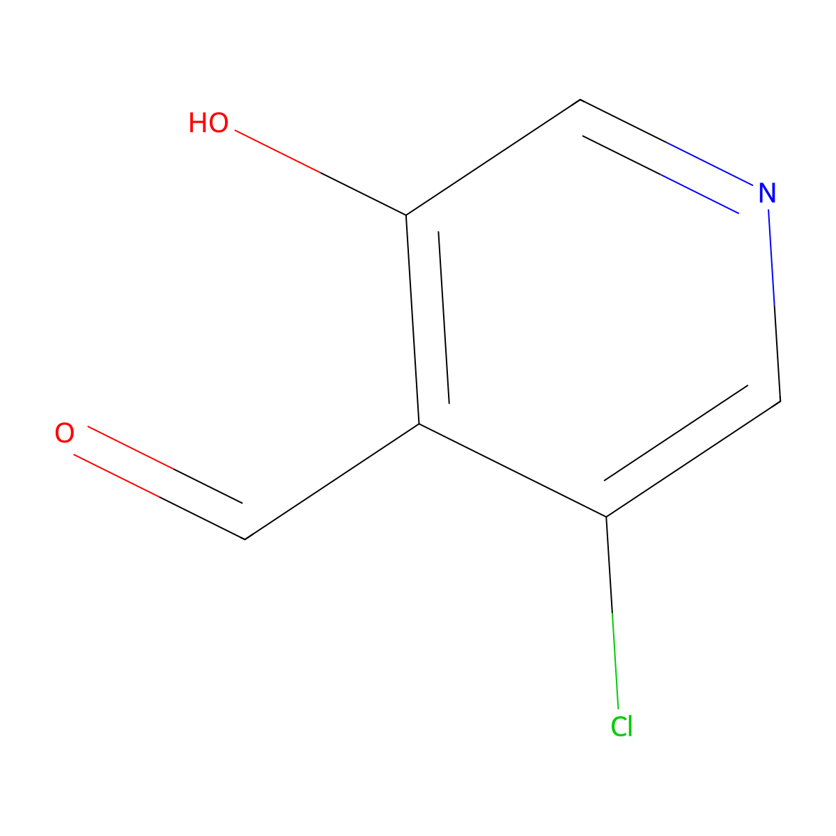 3-Chloro-5-hydroxyisonicotinaldehyde molecular structure, CAS 1256791-44-2