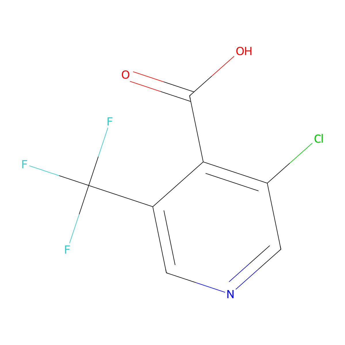 3-Chloro-5-(trifluoromethyl)isonicotinic acid molecular structure, CAS 1256791-51-1
