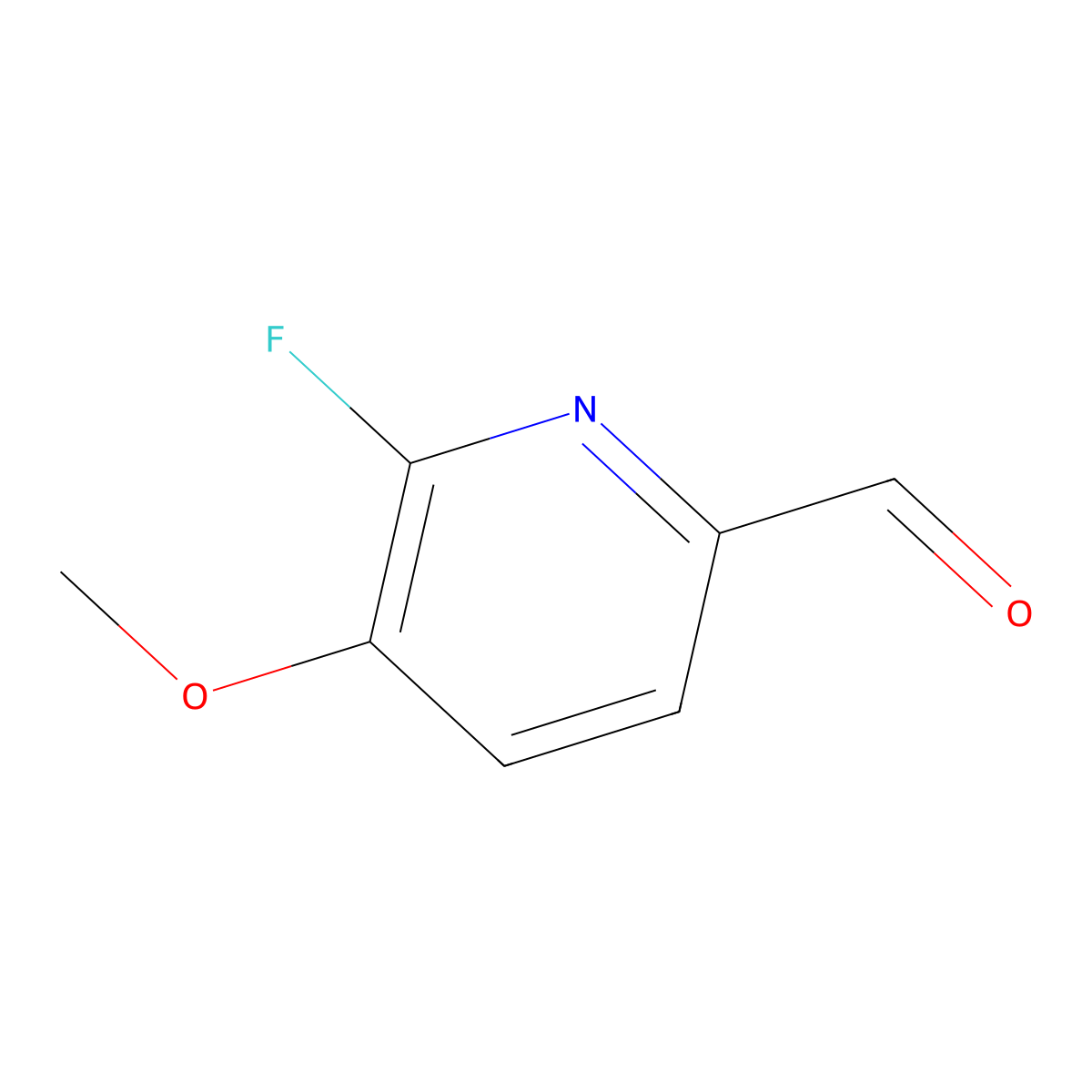 6-Fluoro-5-methoxypicolinaldehyde molecular structure, CAS 1256791-75-9