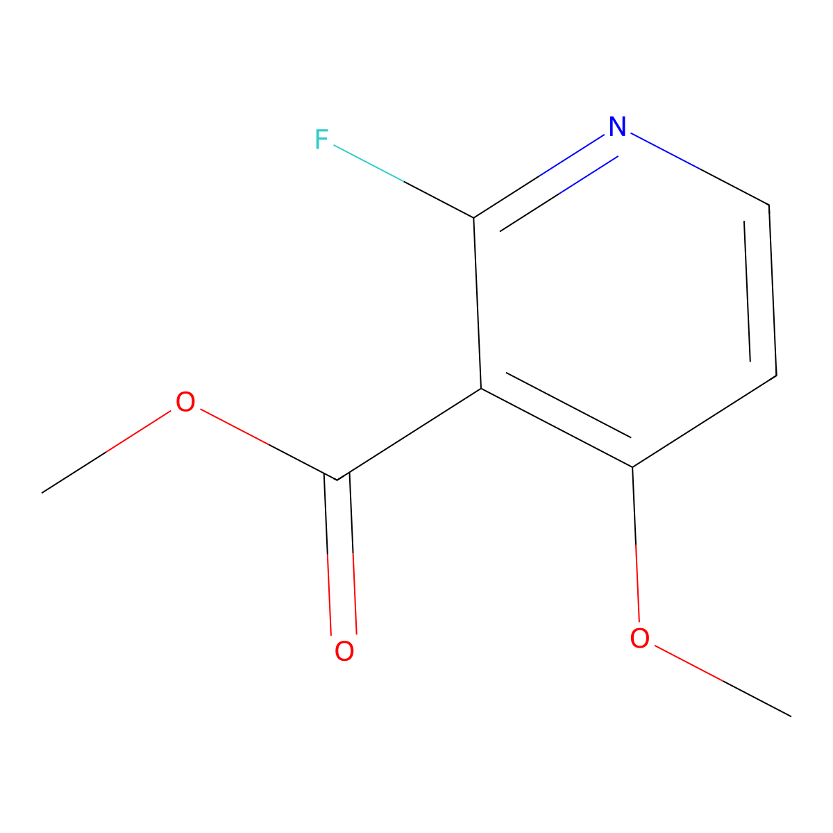 Methyl 2-fluoro-4-methoxypyridine-3-carboxylate molecular structure, CAS 1256792-03-6