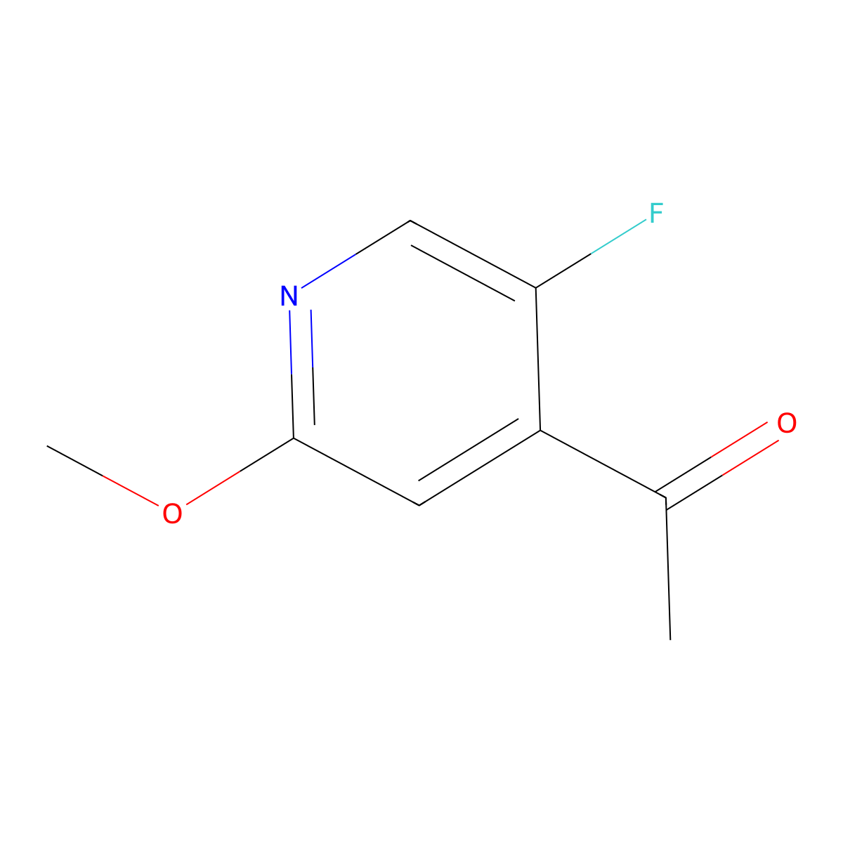 1-(5-Fluoro-2-methoxypyridin-4-yl)ethanone molecular structure, CAS 1256792-13-8