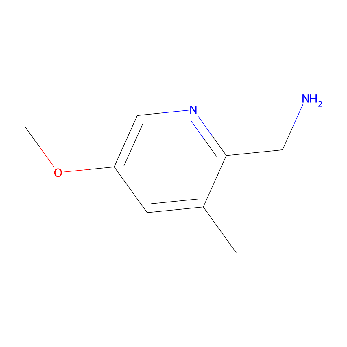 (5-Methoxy-3-methylpyridin-2-yl)methanamine molecular structure, CAS 1256792-17-2