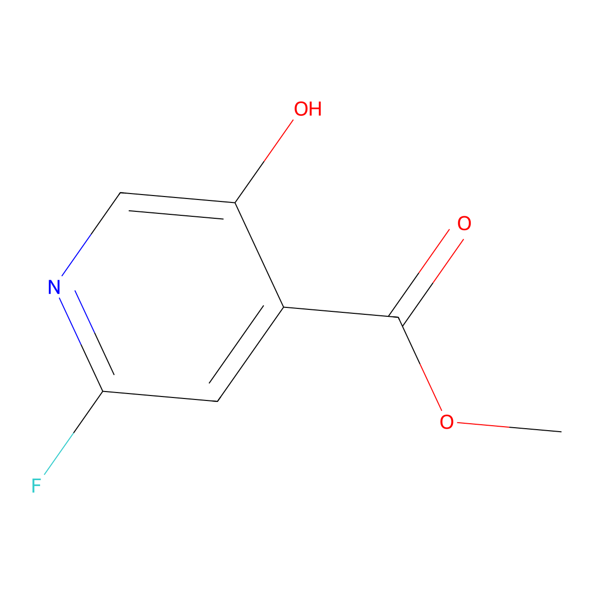 Methyl 2-fluoro-5-hydroxyisonicotinate molecular structure, CAS 1256792-27-4