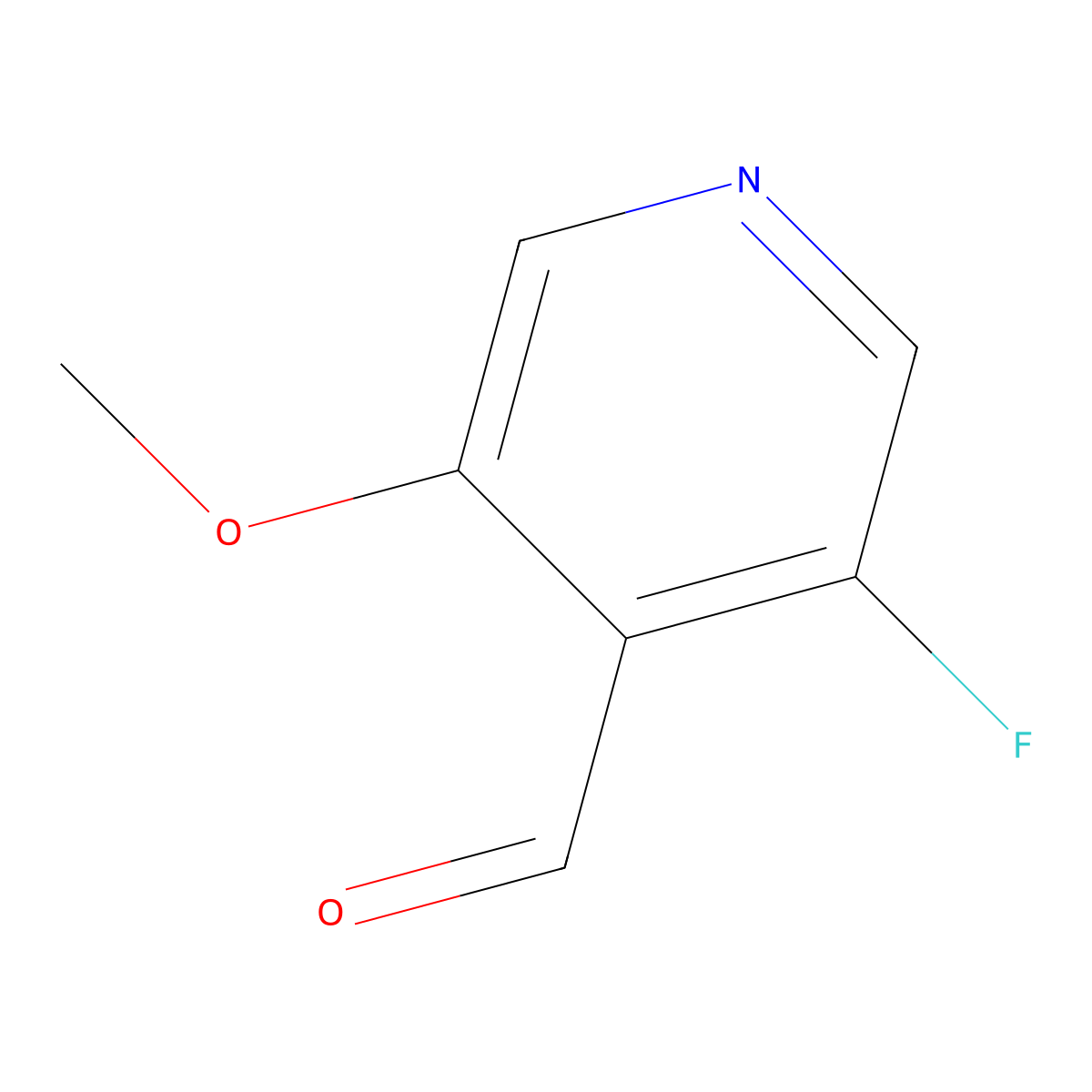 3-Fluoro-5-methoxyisonicotinaldehyde molecular structure, CAS 1256792-34-3