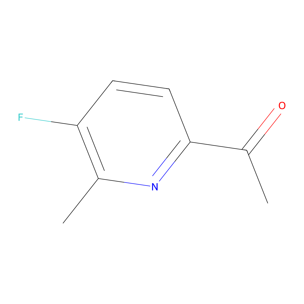 1-(5-Fluoro-6-methylpyridin-2-YL)ethanone molecular structure, CAS 1256792-36-5