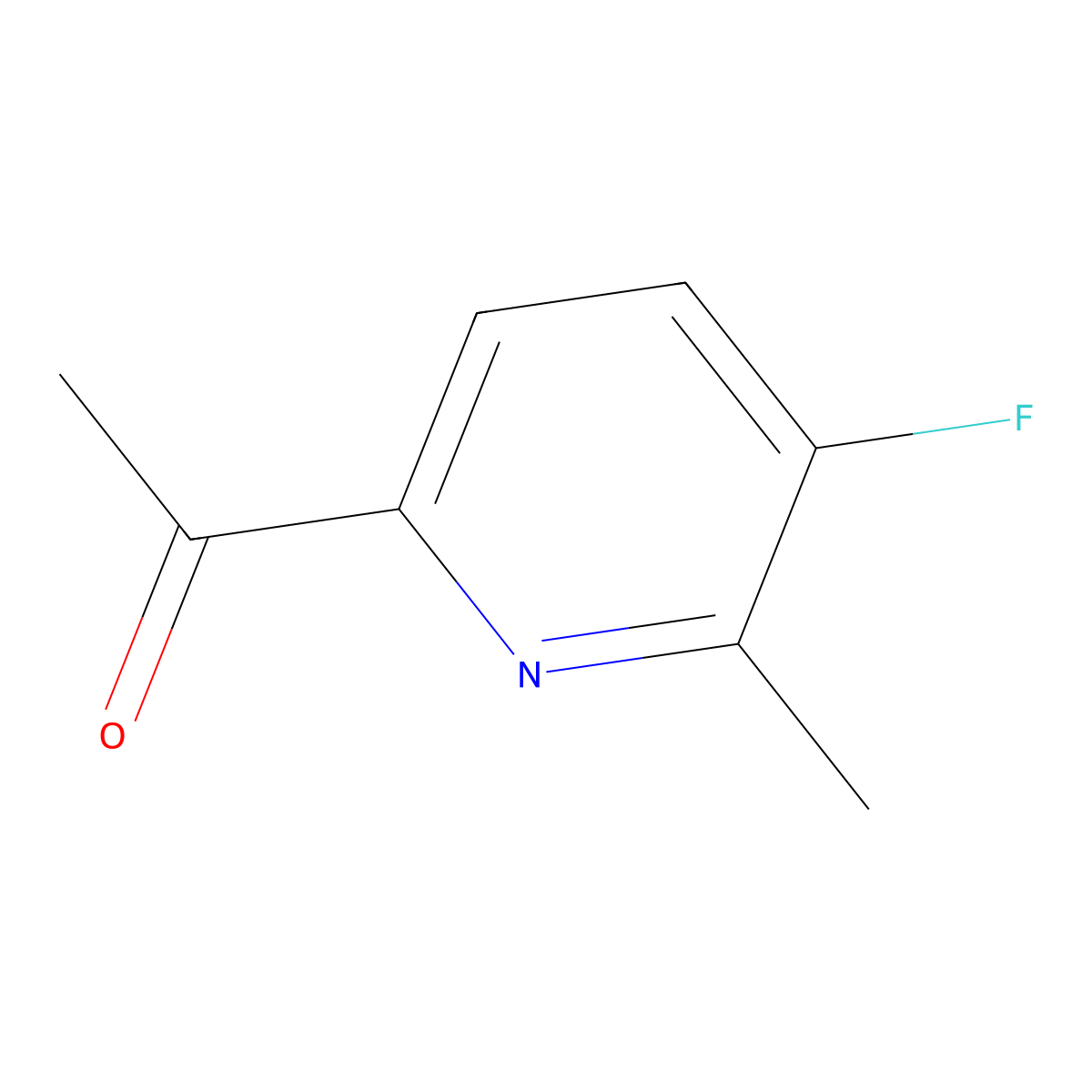 1-(5-Fluoro-6-methylpyridin-2-YL)ethanone molecular structure, CAS 1256792-36-5