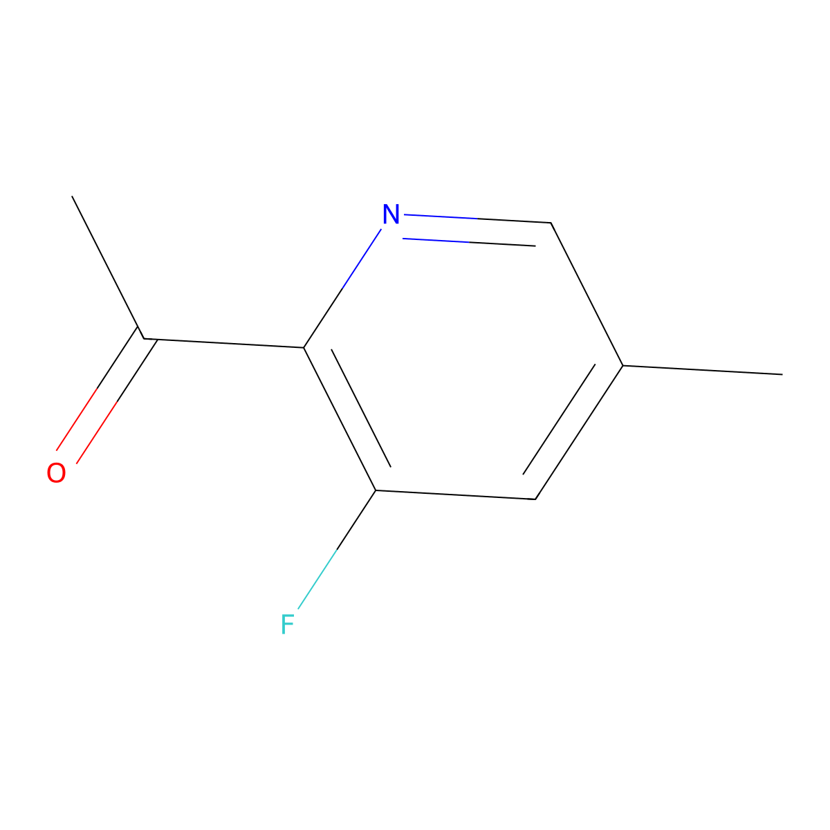 1-(3-Fluoro-5-methylpyridin-2-YL)ethanone molecular structure, CAS 1256792-41-2