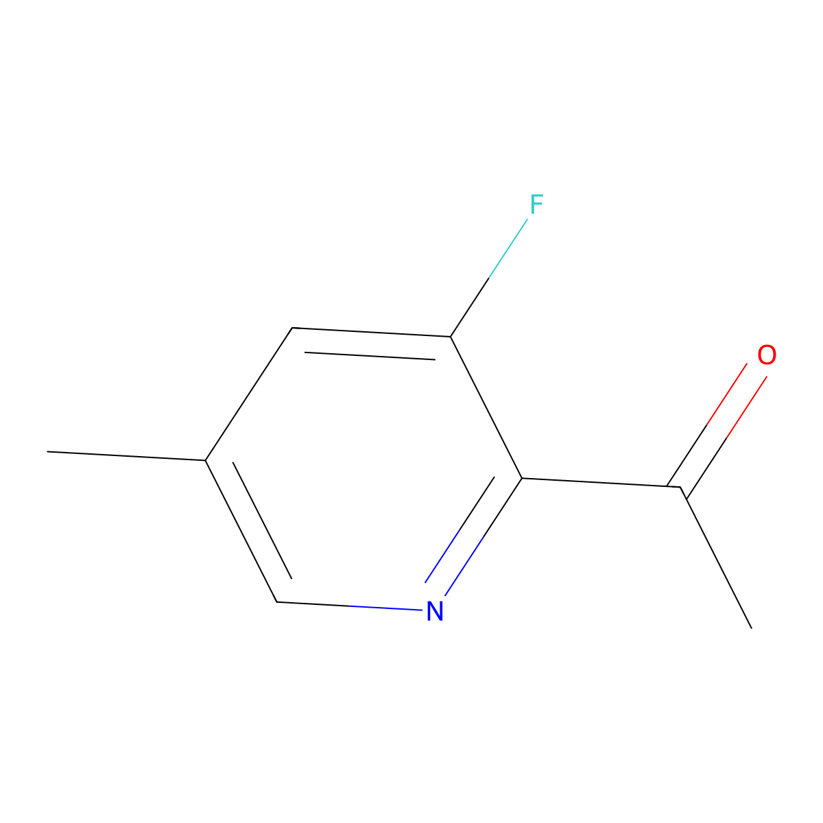 1-(3-Fluoro-5-methylpyridin-2-YL)ethanone molecular structure, CAS 1256792-41-2
