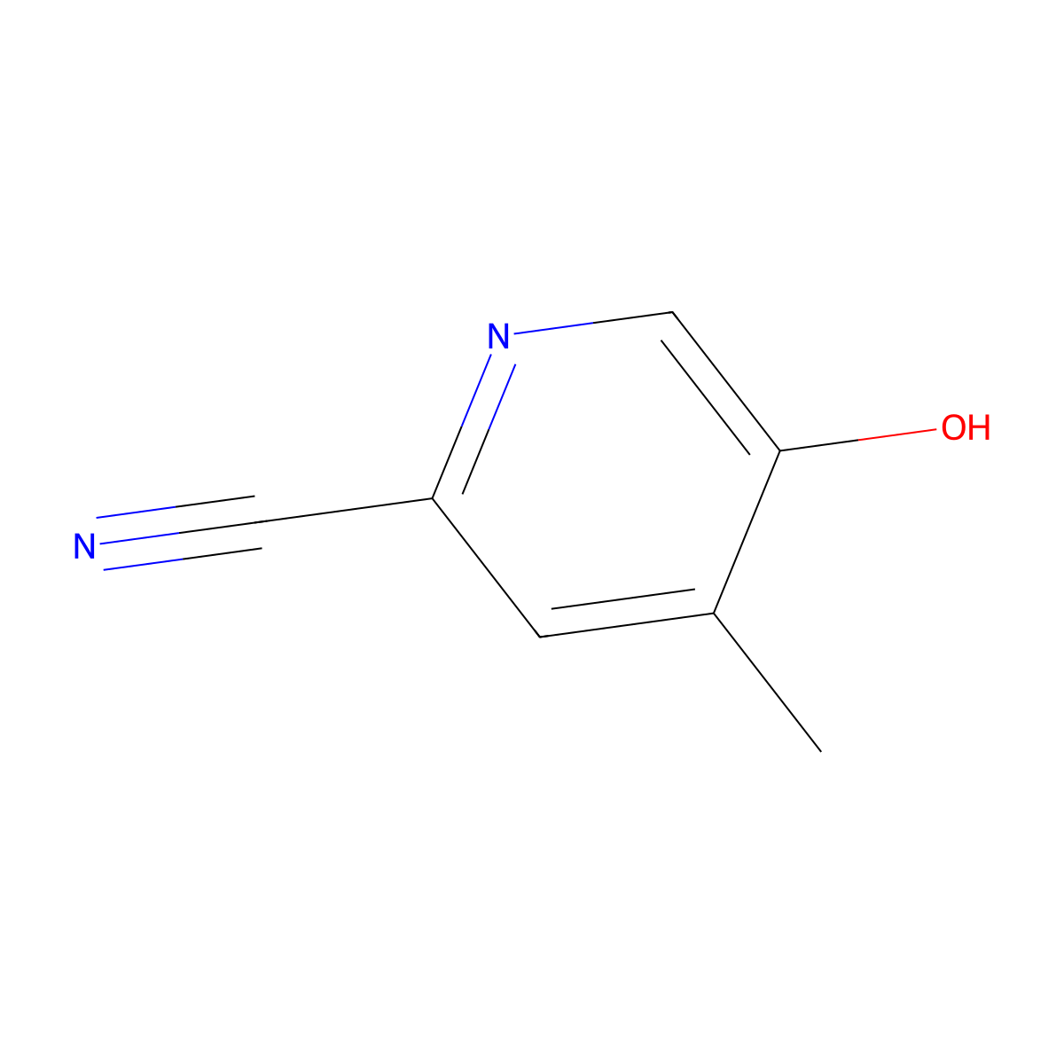 5-Hydroxy-4-methyl-pyridine-2-carbonitrile molecular structure, CAS 1256792-51-4