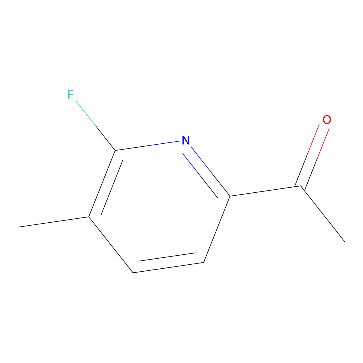 1-(6-Fluoro-5-methylpyridin-2-YL)ethan-1-one molecular structure, CAS 1256792-60-5