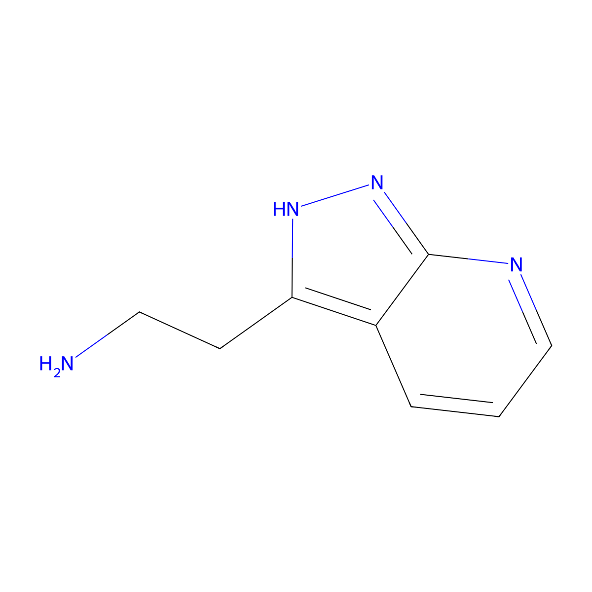 2-{1h-Pyrazolo[3,4-b]pyridin-3-yl}ethan-1-amine molecular structure, CAS 1256792-64-9