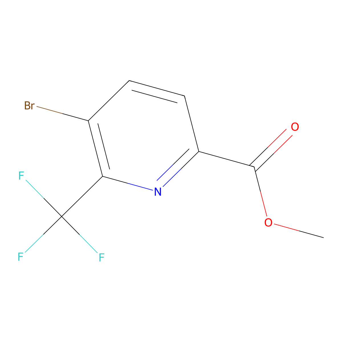 Methyl5-bromo-6-(trifluoromethyl)pyridine-2-carboxylate molecular structure, CAS 1256792-90-1