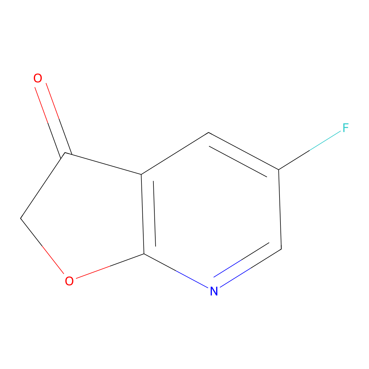 5-Fluorofuro[2,3-b]pyridin-3(2H)-one molecular structure, CAS 1256794-01-0