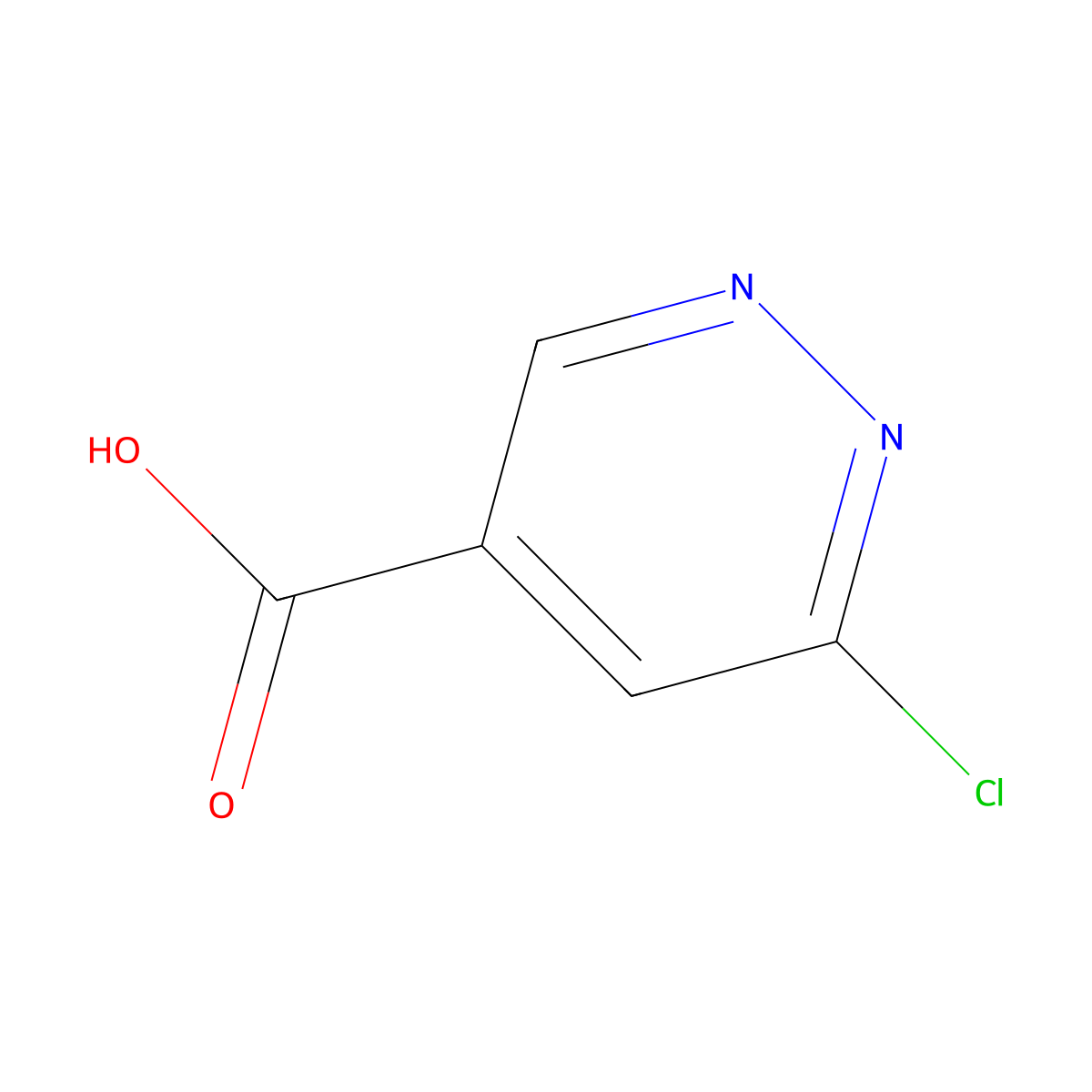 6-Chloropyridazine-4-carboxylic acid molecular structure, CAS 1256794-24-7