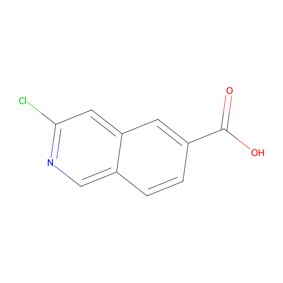 3-Chloroisoquinoline-6-carboxylic acid molecular structure, CAS 1256794-71-4