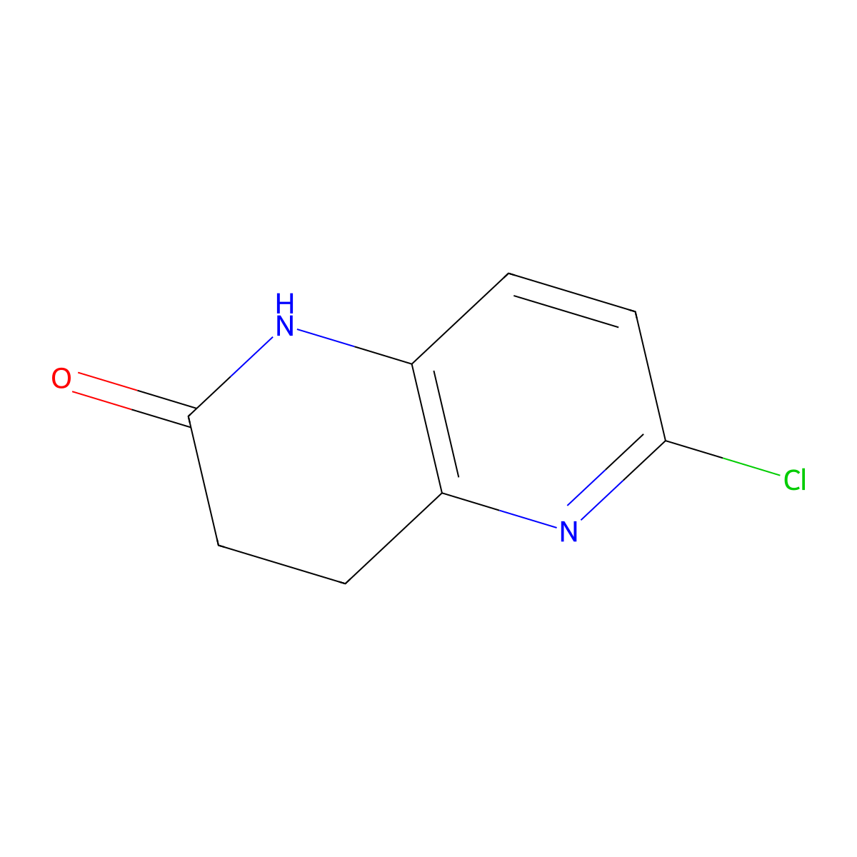 6-chloro-3,4-dihydro-1,5-naphthyridin-2(1H)-one molecular structure, CAS 1256795-00-2