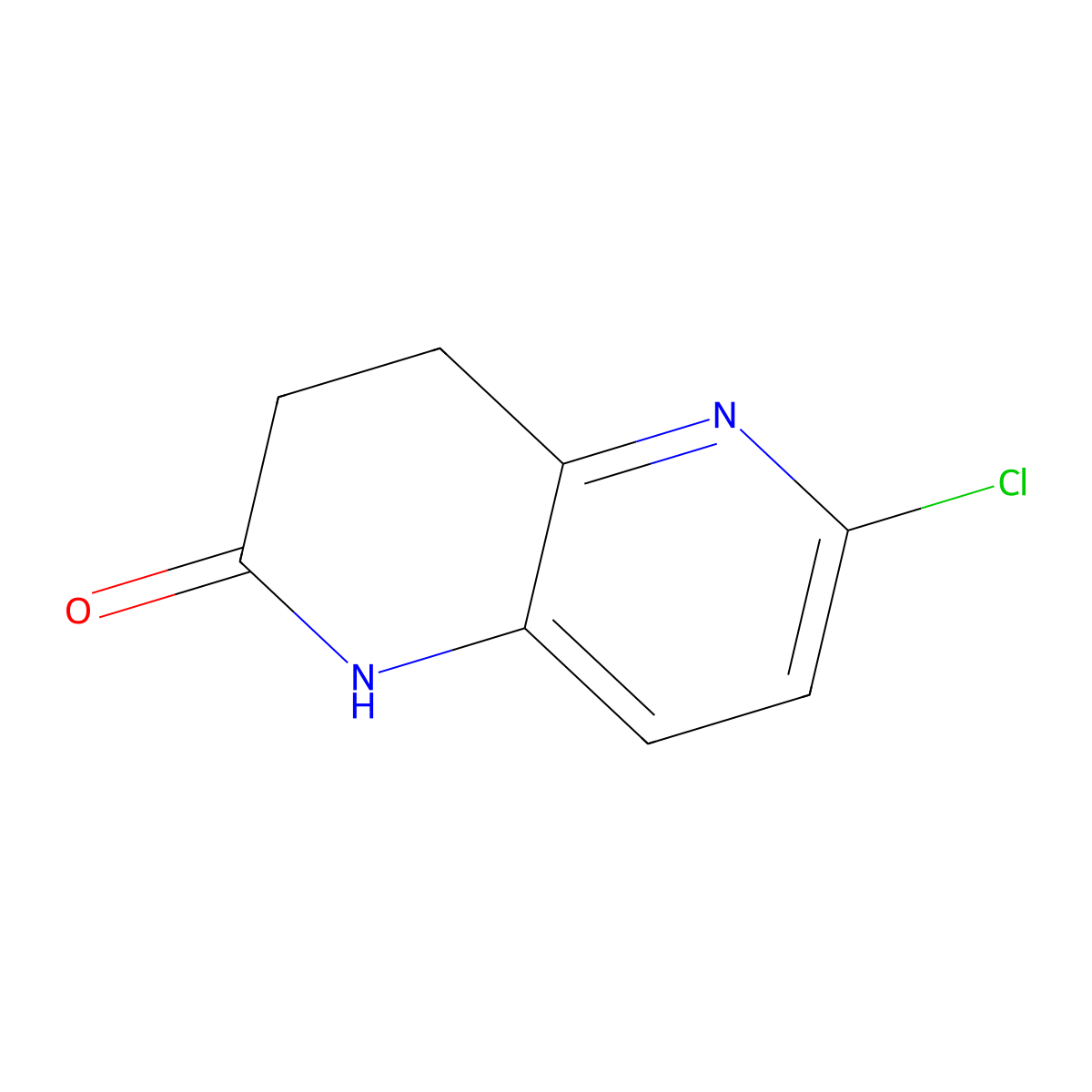 6-chloro-3,4-dihydro-1,5-naphthyridin-2(1H)-one molecular structure, CAS 1256795-00-2