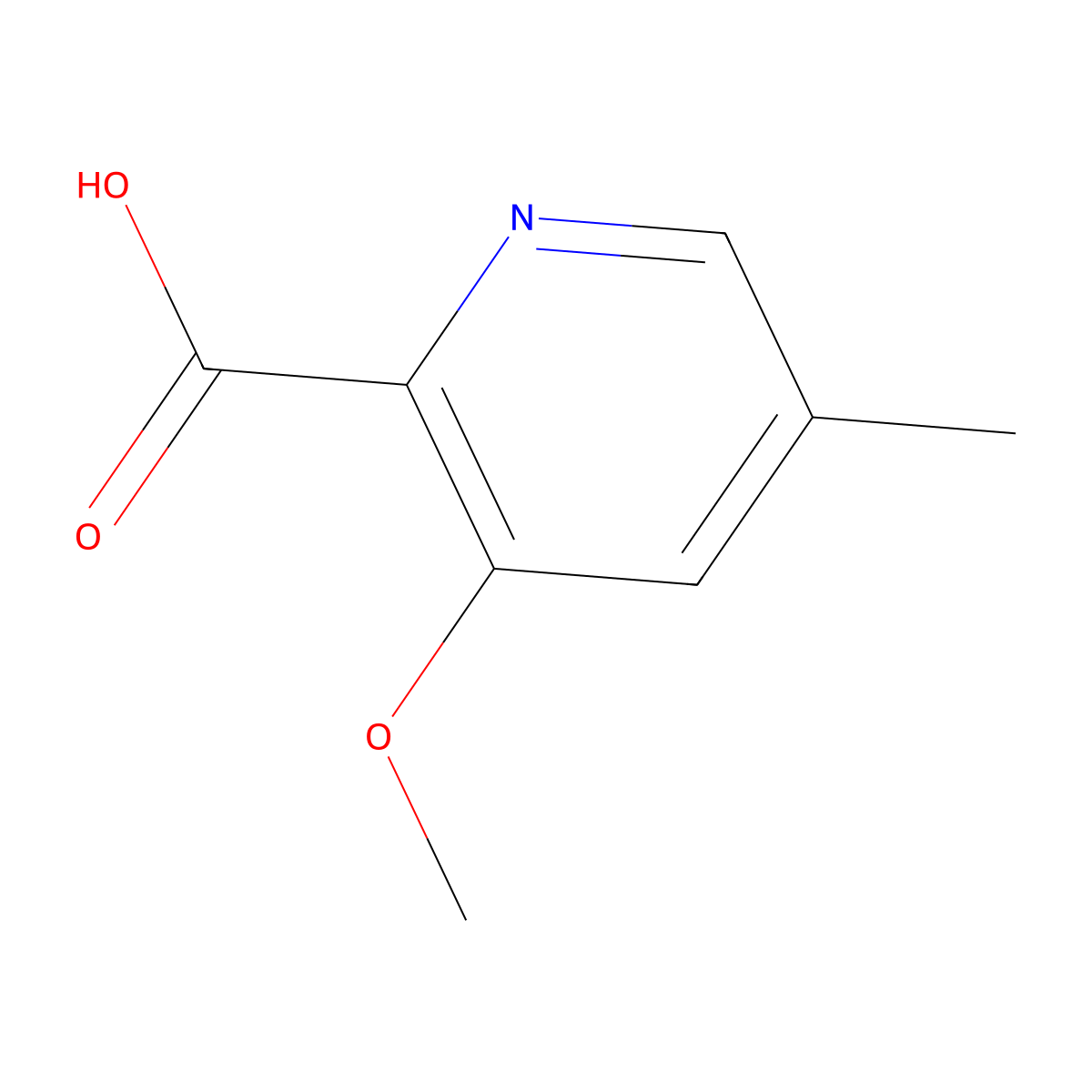 3-Methoxy-5-methylpyridine-2-carboxylic acid molecular structure, CAS 1256795-11-5
