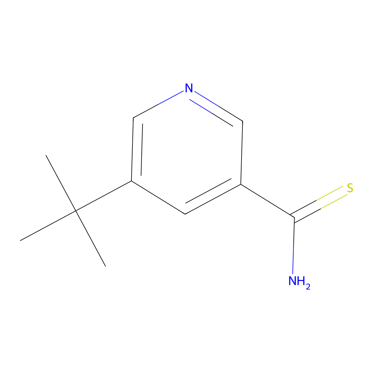5-(tert-Butyl)pyridine-3-carbothioamide molecular structure, CAS 1256795-31-9