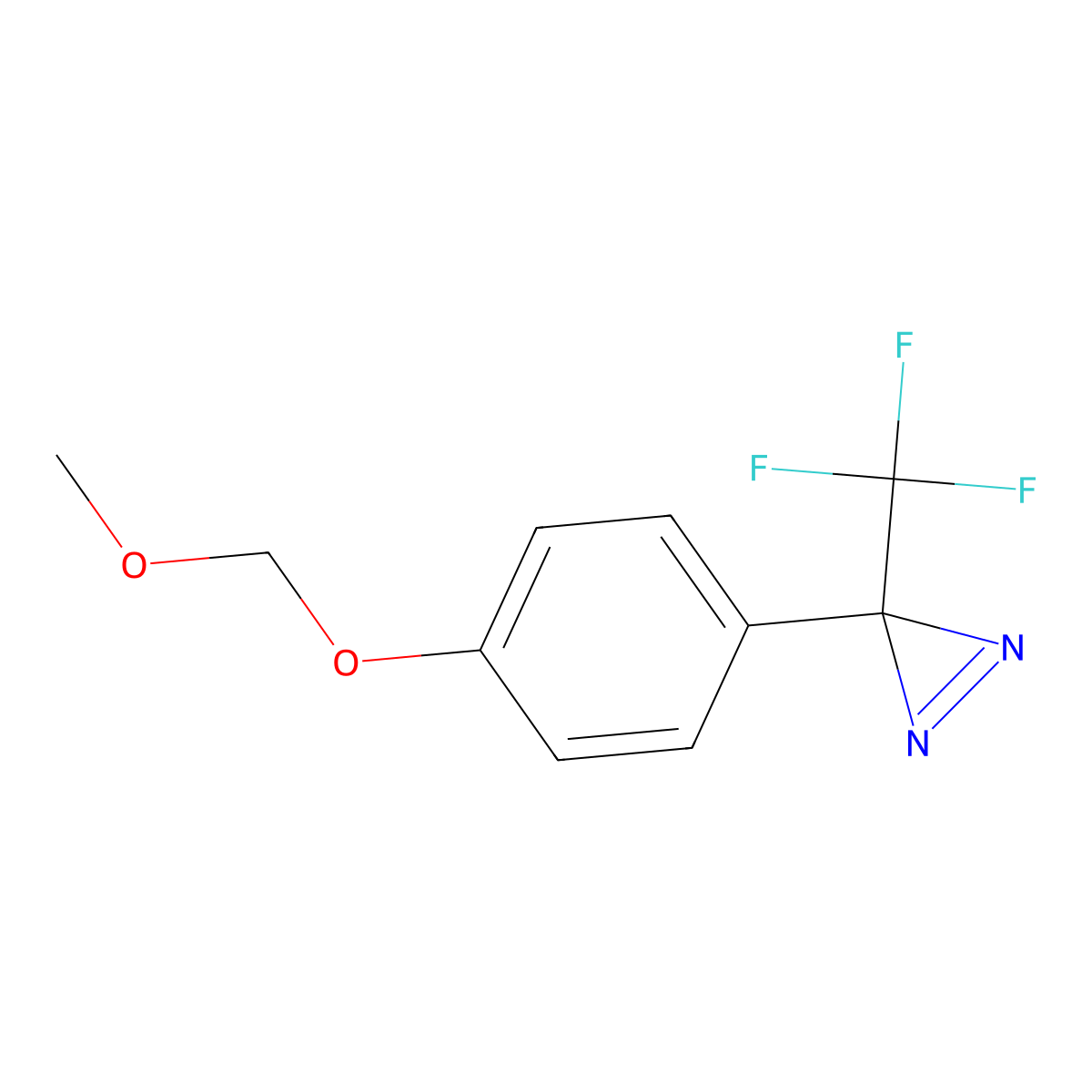 3-(4-(methoxymethoxy)phenyl)-3-(trifluoromethyl)-3H-diazirine molecular structure, CAS 125680-81-1