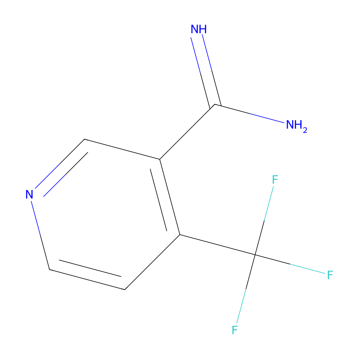 4-(Trifluoromethyl)nicotinimidamide molecular structure, CAS 1256802-00-2