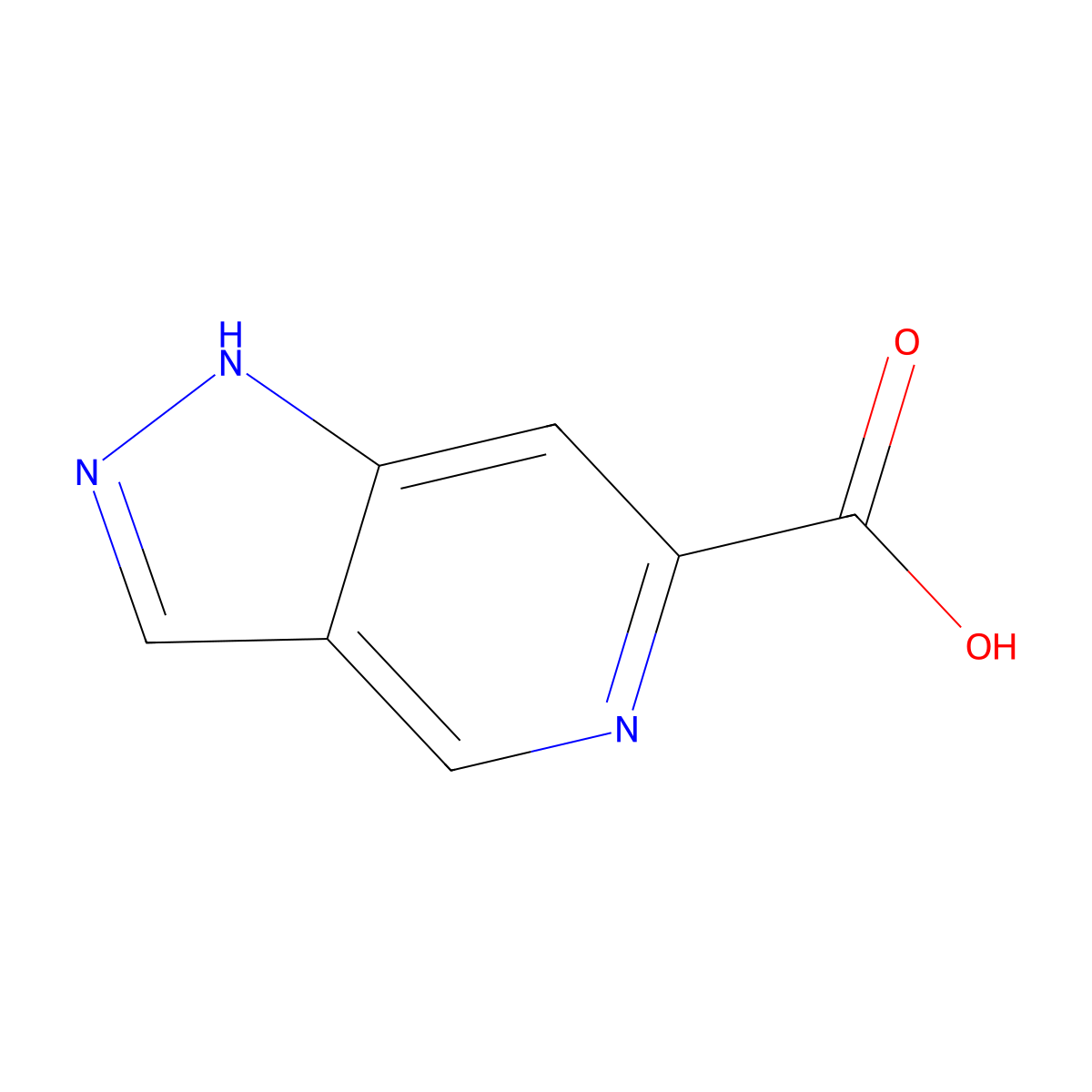 1H-Pyrazolo[4,3-c]pyridine-6-carboxylic acid molecular structure, CAS 1256802-03-5