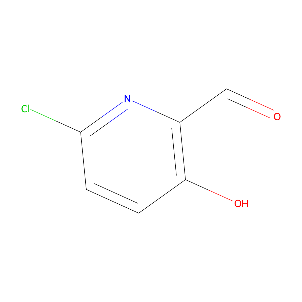 6-Chloro-3-hydroxypyridine-2-carbaldehyde molecular structure, CAS 1256802-46-6