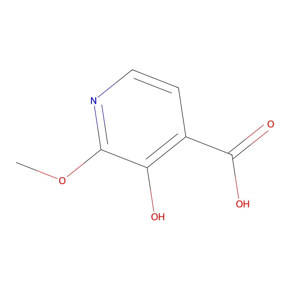 3-Hydroxy-2-methoxyisonicotinic acid molecular structure, CAS 1256802-56-8
