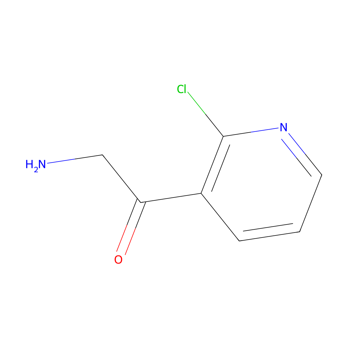 2-Amino-1-(2-chloropyridin-3-yl)ethan-1-one molecular structure, CAS 1256802-70-6