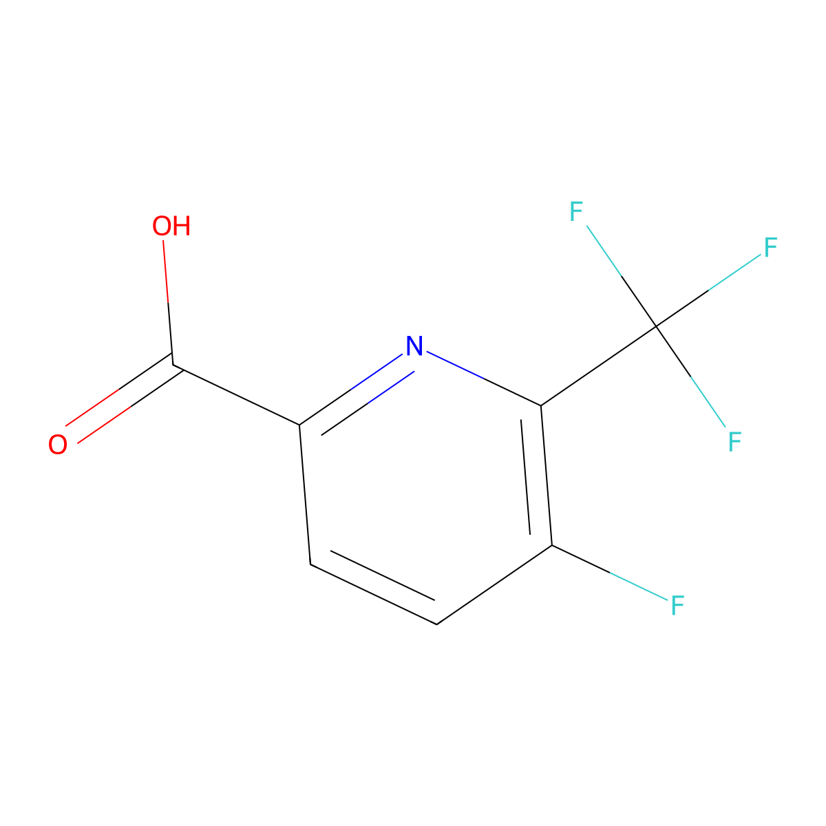 5-Fluoro-6-(trifluoromethyl)pyridine-2-carboxylic acid molecular structure, CAS 1256802-73-9