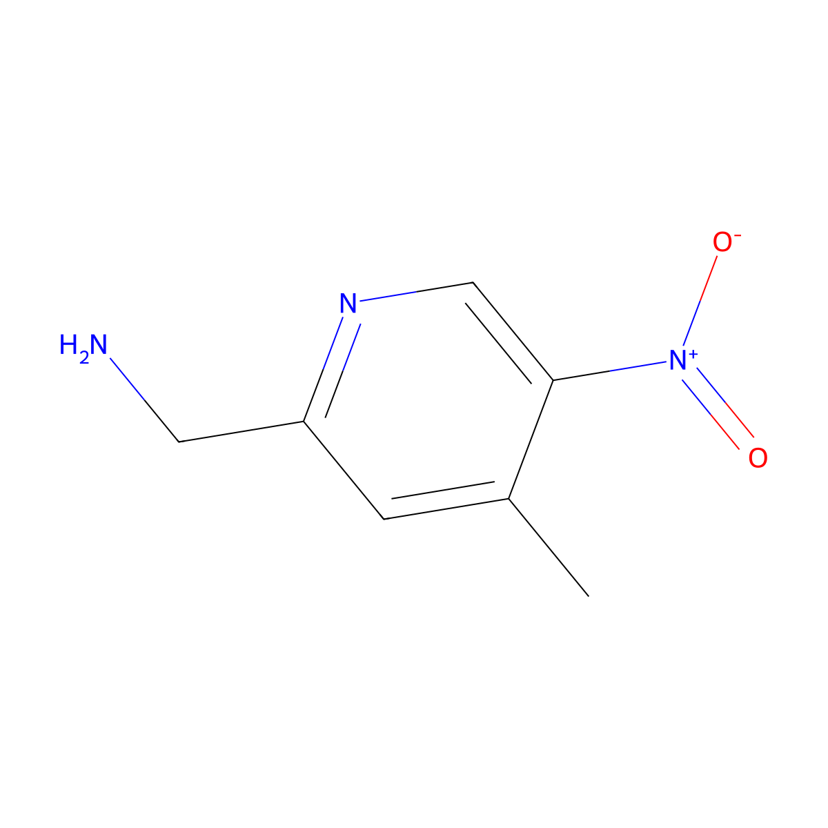 (4-Methyl-5-nitropyridin-2-yl)methanamine molecular structure, CAS 1256803-19-6