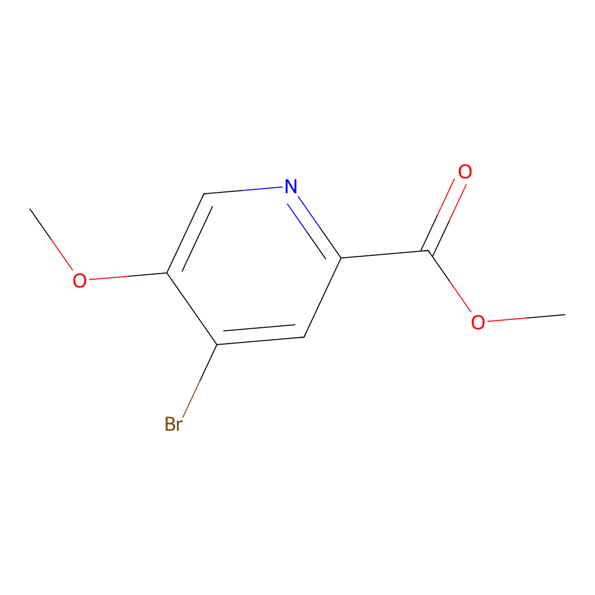 Methyl 4-bromo-5-methoxypicolinate molecular structure, CAS 1256803-62-9
