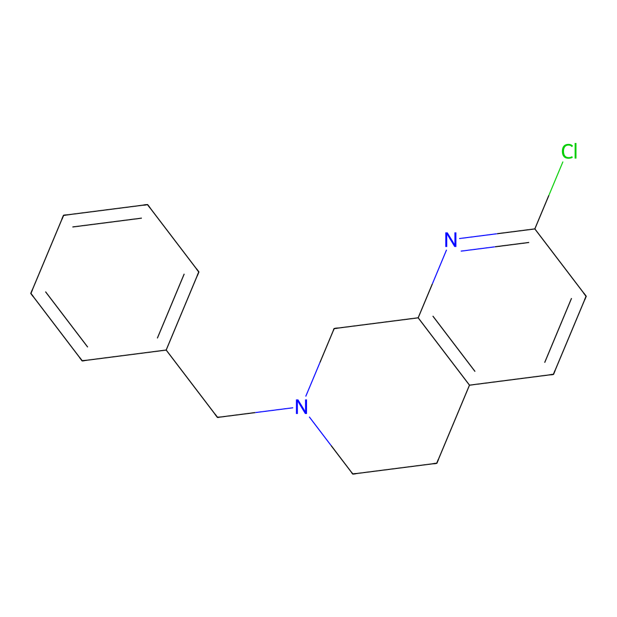 7-Benzyl-2-chloro-5,6,7,8-tetrahydro-1,7-naphthyridine molecular structure, CAS 1256803-65-2